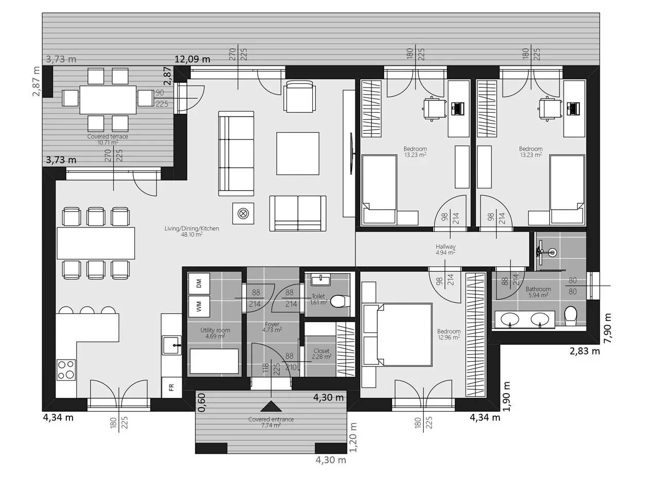 Grundrisse Der Bungalow 1